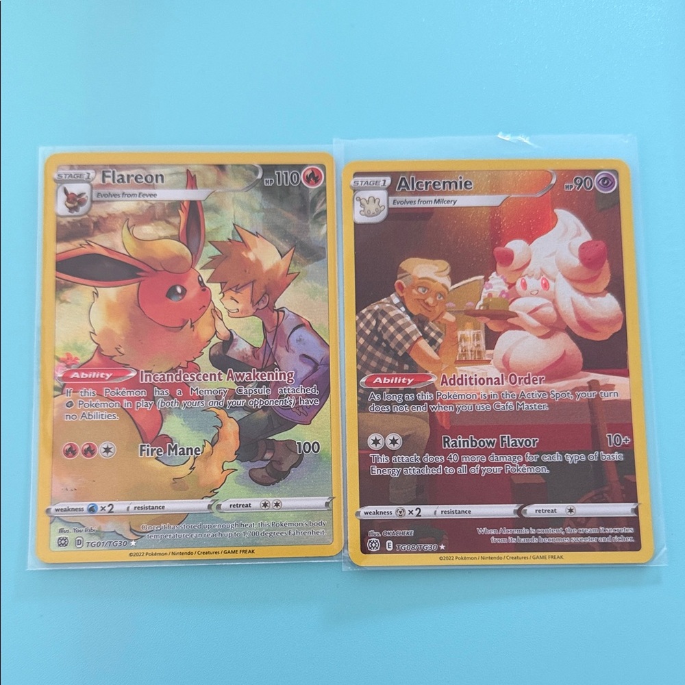 Flareon and Alcremie Pokémon Cards